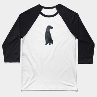 Deerhound Black Silhouette Art Baseball T-Shirt